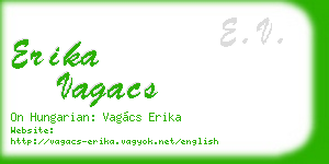 erika vagacs business card